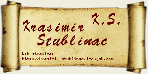 Krasimir Stublinac vizit kartica